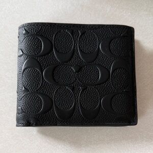 Coach Black Embossed Leather Wallet